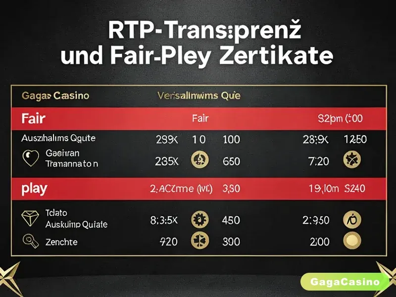 RTP-Transparenz und Fair-Play-Zertifikate